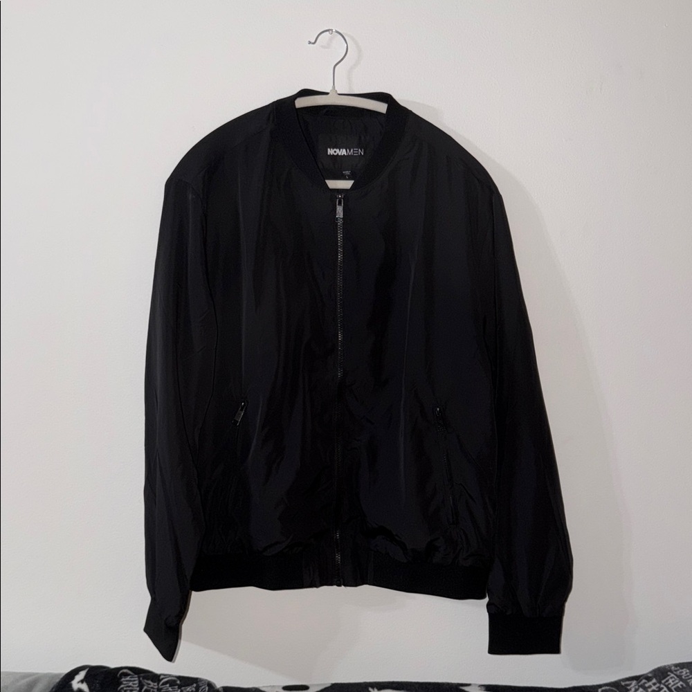 Fashion Nova Black Bomber Jacket
